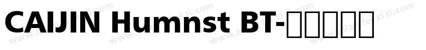 CAIJIN Humnst BT字体转换